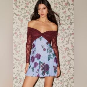 Kimchi Blue Off The Shoulder Mini Dress Size Medium NWT